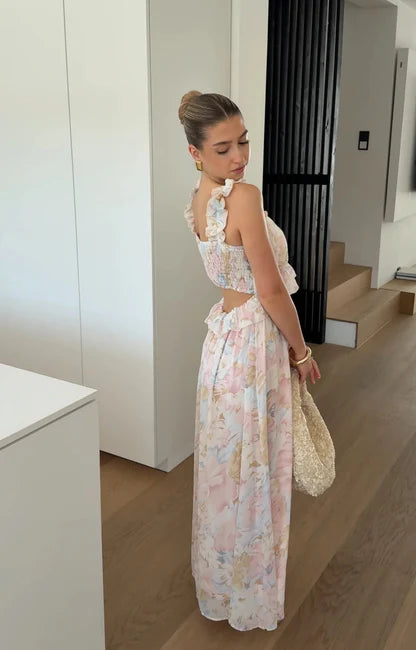 VESTIDO ESTAMPADO FLORAL ELEGANTE