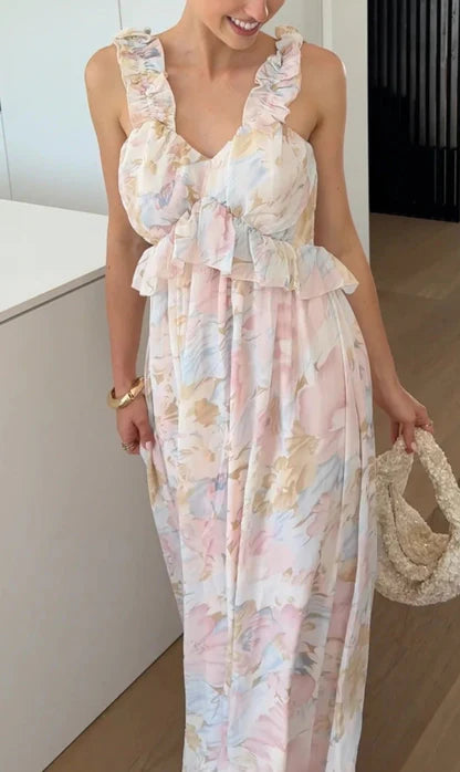 VESTIDO ESTAMPADO FLORAL ELEGANTE