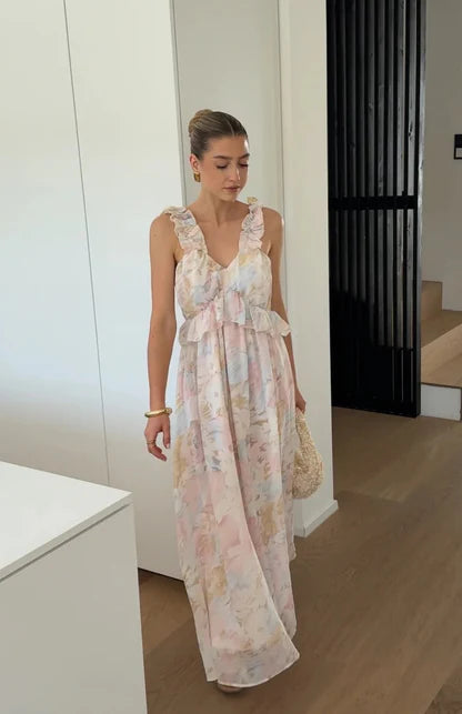 VESTIDO ESTAMPADO FLORAL ELEGANTE