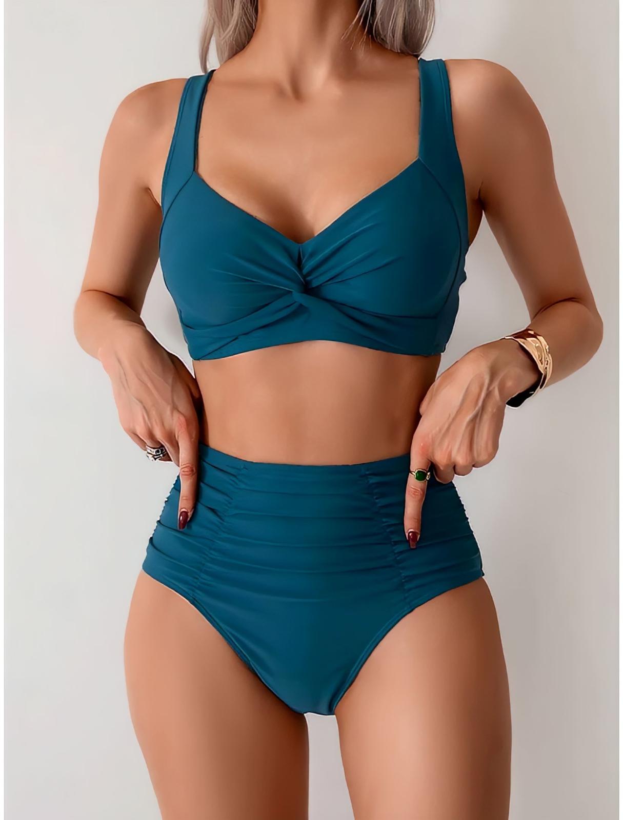 NIKI- BIKINI CON TEJIDO FRUNCIDO