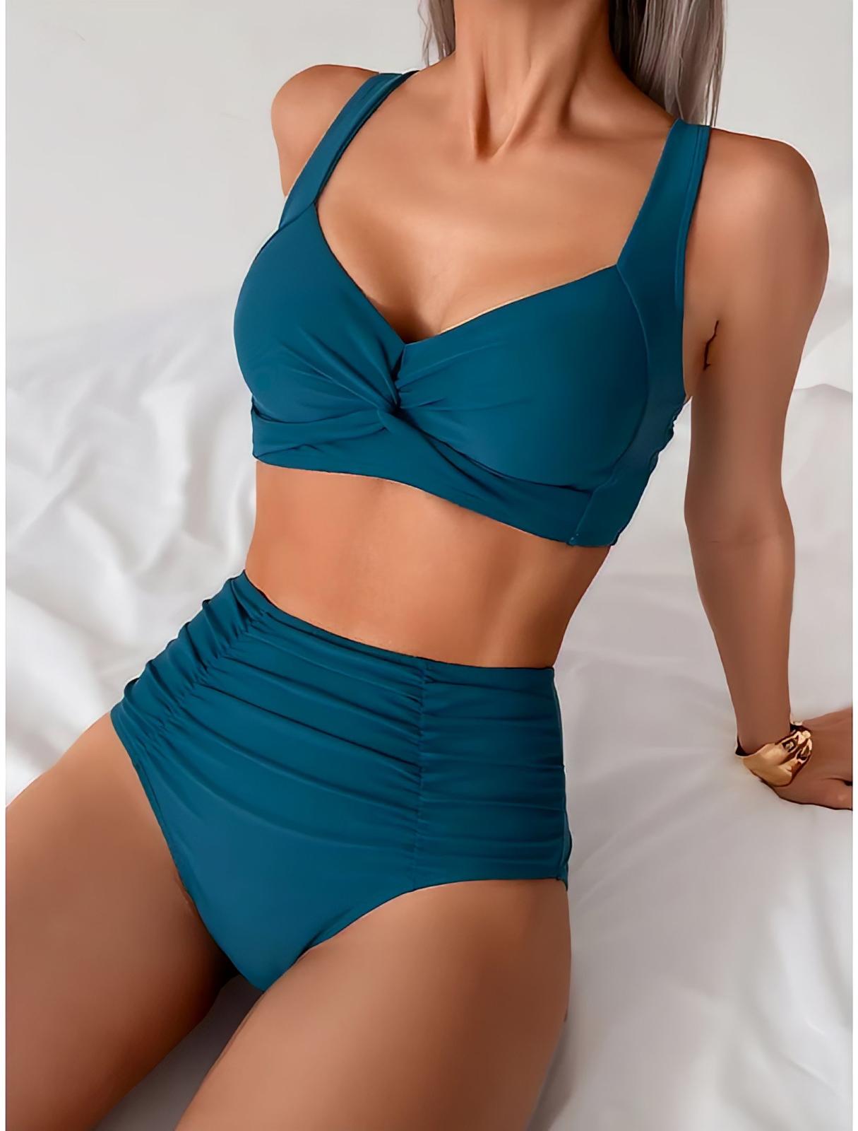 NIKI- BIKINI CON TEJIDO FRUNCIDO