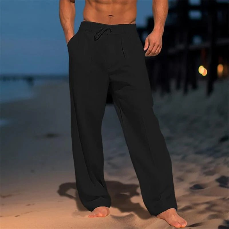 PAOLO | PANTALONES SENCILLOS DE LINO