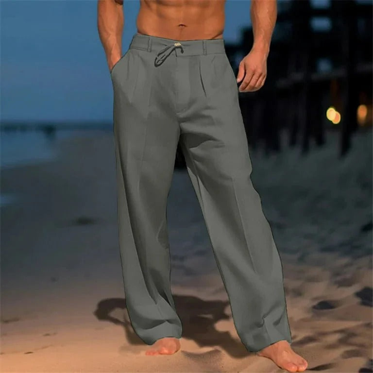 PAOLO | PANTALONES SENCILLOS DE LINO
