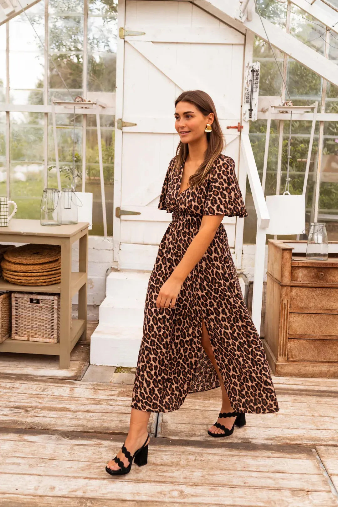 SOFI | VESTIDO LARGO ESTAMPADO DE LEOPARDO