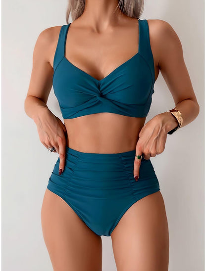 NIKI- BIKINI CON TEJIDO FRUNCIDO