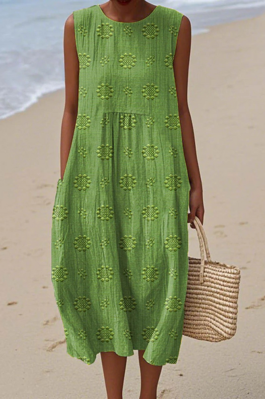 SOFI – VESTIDO ELEGANTE SIN MANGAS DE ALGODÓN