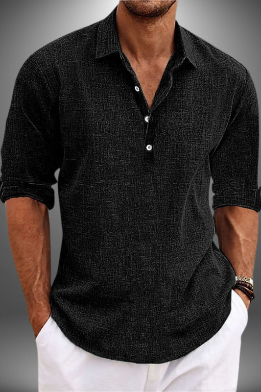 CHRISTIANO | CAMISA ELEGANTE DE ALGODÓN Y LINO