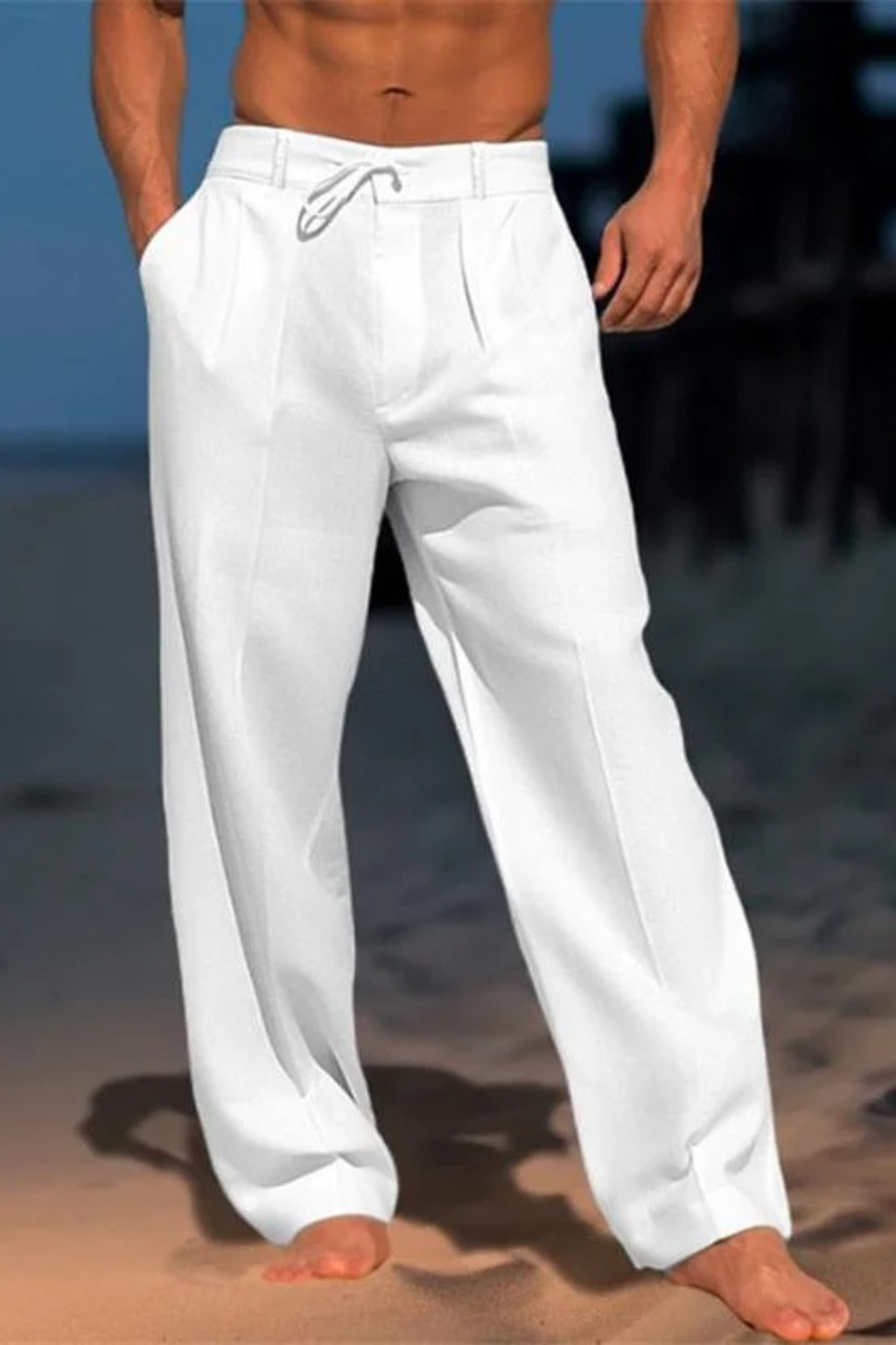 PAOLO | PANTALONES SENCILLOS DE LINO