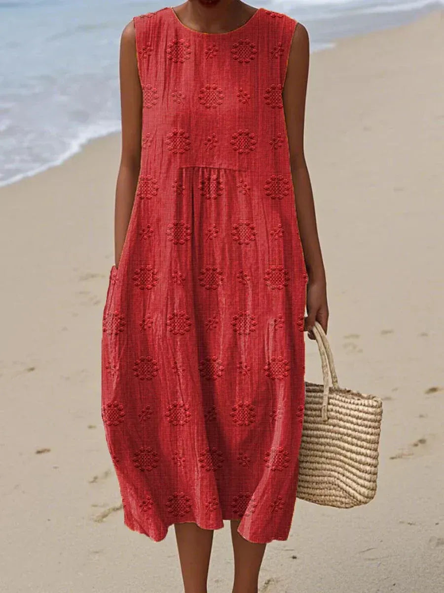 SOFI – VESTIDO ELEGANTE SIN MANGAS DE ALGODÓN