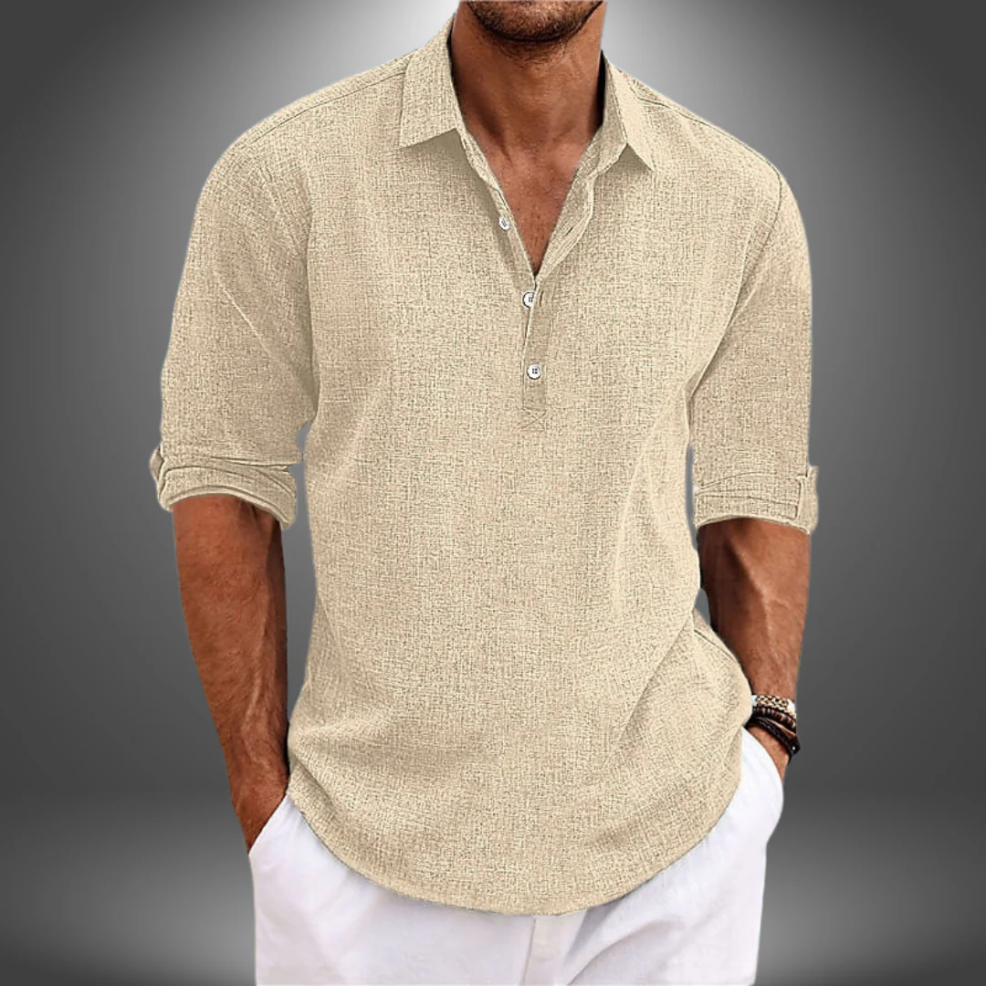 CHRISTIANO | CAMISA ELEGANTE DE ALGODÓN Y LINO