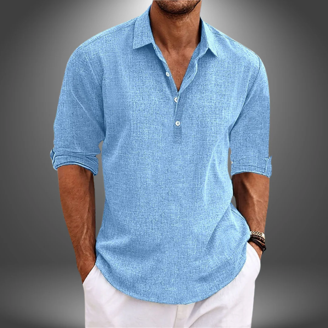 CHRISTIANO | CAMISA ELEGANTE DE ALGODÓN Y LINO