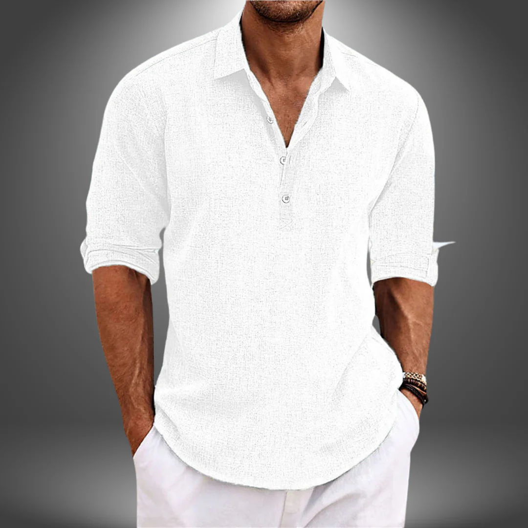CHRISTIANO | CAMISA ELEGANTE DE ALGODÓN Y LINO