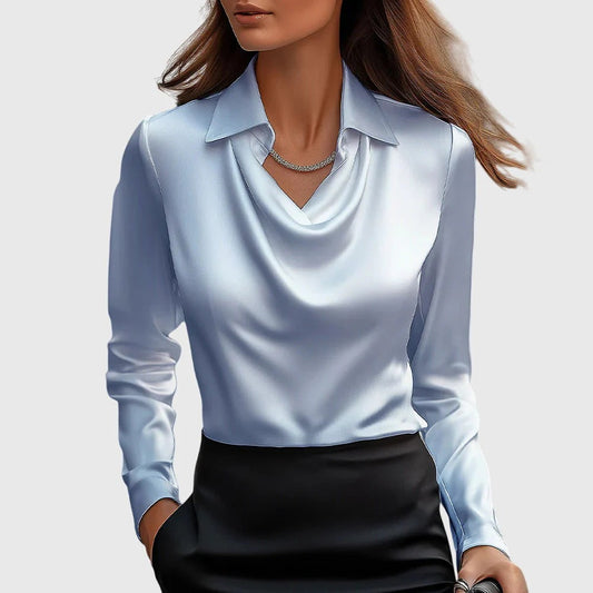 BROOKLYN - ELEGANTE BLUSA DE SATÉN BRILLANTE