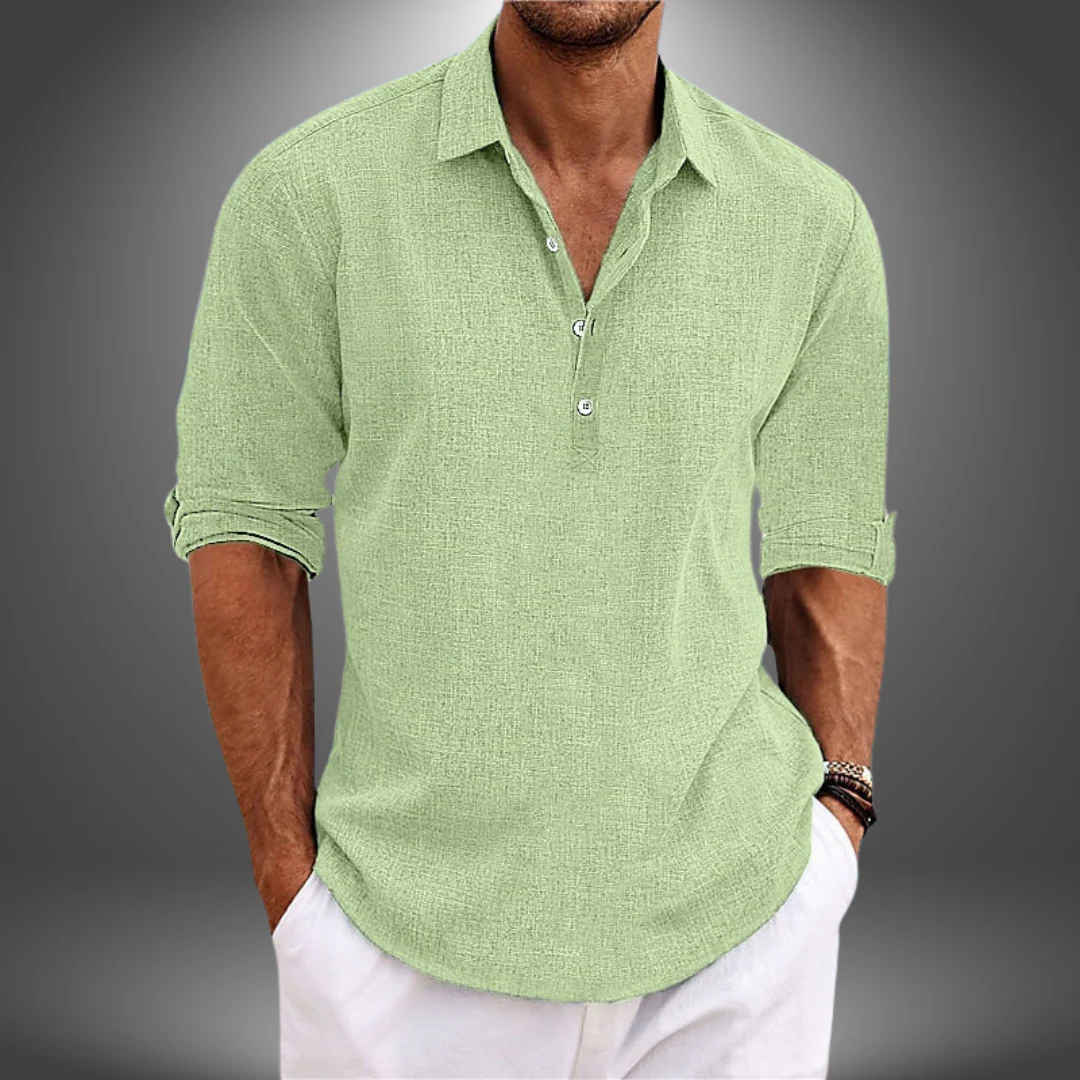 CHRISTIANO | CAMISA ELEGANTE DE ALGODÓN Y LINO