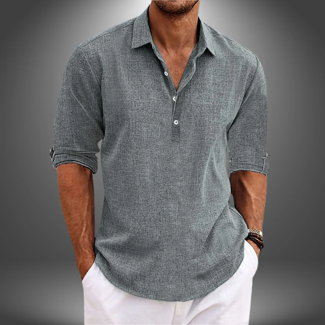 CHRISTIANO | CAMISA ELEGANTE DE ALGODÓN Y LINO
