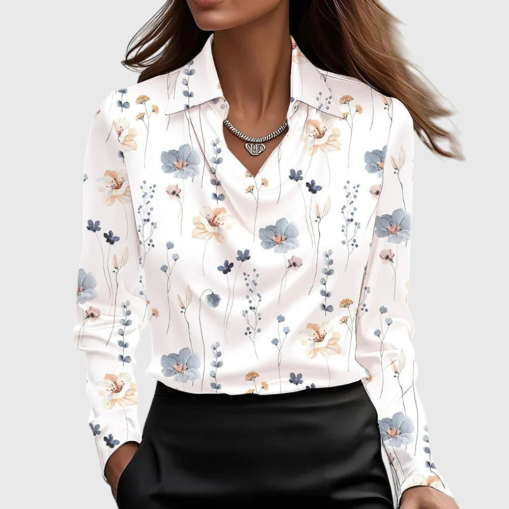BROOKLYN - ELEGANTE BLUSA DE SATÉN BRILLANTE